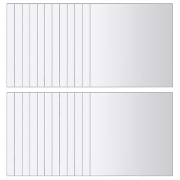 vidaXL 48-tlg. Spiegelfliesen-Set Quadratisch Glas