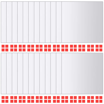 vidaXL 48-tlg. Spiegelfliesen-Set Quadratisch Glas