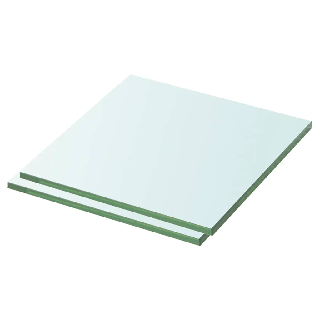 vidaXL Regalböden 2 Stk. Glas Transparent 30x25 cm