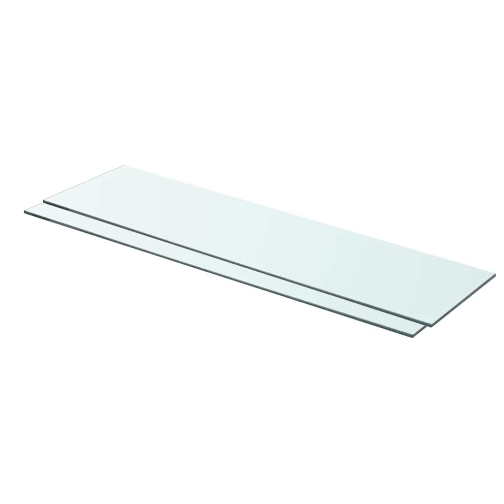 vidaXL Regalböden 2 Stk. Glas Transparent 80x20 cm