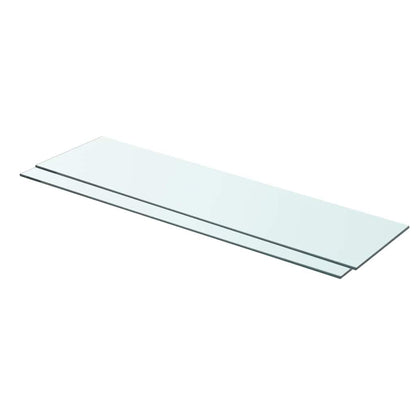 vidaXL Regalböden 2 Stk. Glas Transparent 80x20 cm
