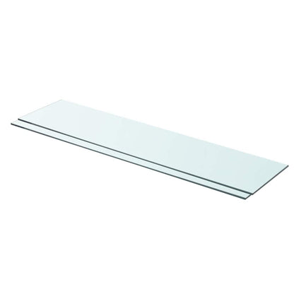 vidaXL Regalböden 2 Stk. Glas Transparent 90x20 cm