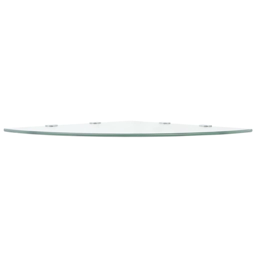 vidaXL Eckregale 2 Stk. mit Verchromten Halterungen Glas Transparent