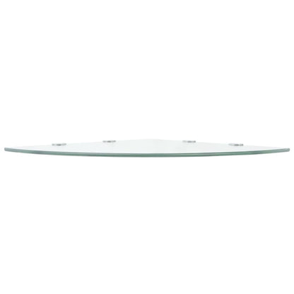 vidaXL Eckregale 2 Stk. mit Verchromten Halterungen Glas Transparent