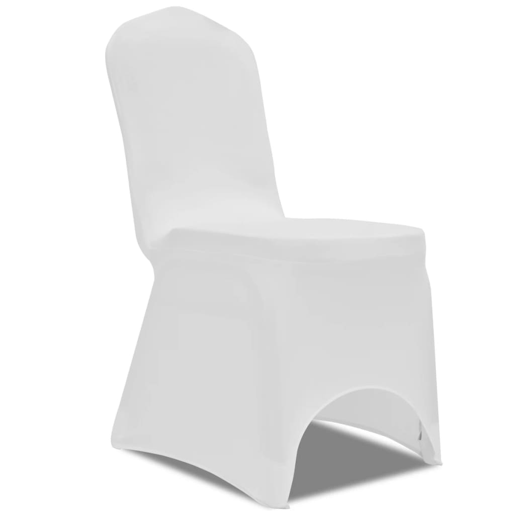 vidaXL Stretch-Stuhlhussen Weiß 30 Stk.