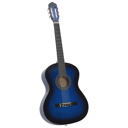 Klassikgitarre für Anfänger Blau 4/4 39" Lindenholz