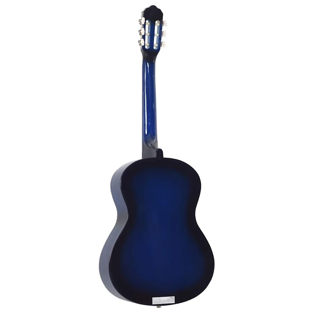 12-tlg. Klassikgitarren-Set für Anfänger Blau 4/4 39"