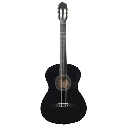 Klassikgitarre für Anfänger Schwarz 4/4 39" Lindenholz