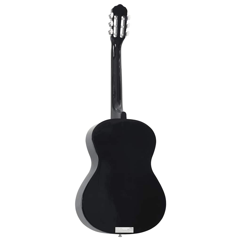12-tlg. Klassikgitarren-Set für Anfänger Schwarz 4/4 39"