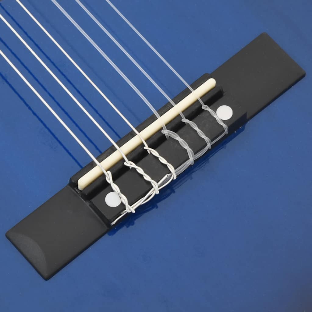 Klassikgitarre für Anfänger und Kinder Blau 1/2 34"