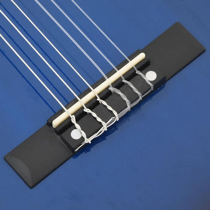 Klassikgitarre für Anfänger und Kinder Blau 1/2 34"