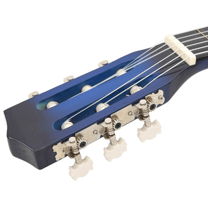 Klassikgitarre für Anfänger und Kinder Blau 1/2 34"