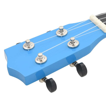Sopran-Ukulele-Set mit Tasche für Kinder Babyblau 23"