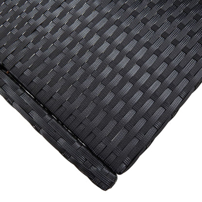 vidaXL 5-tlg. Garten-Bar-Set Poly Rattan und Akazienholz Schwarz
