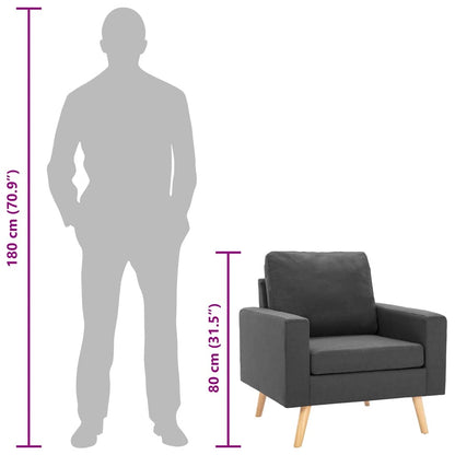 Sessel Dunkelgrau Stoff