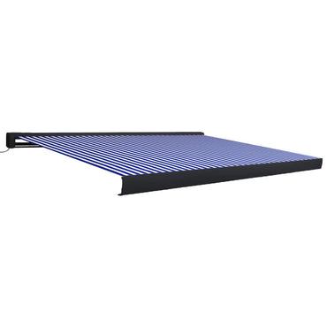 vidaXL Kassettenmarkise mit Motor 450x300 cm Blau und Weiß
