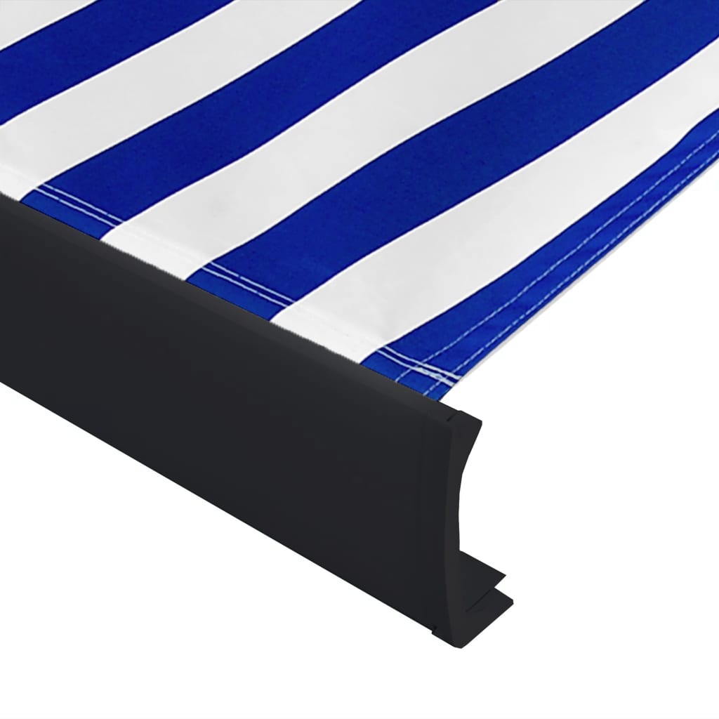vidaXL Kassettenmarkise mit Motor 450x300 cm Blau und Weiß