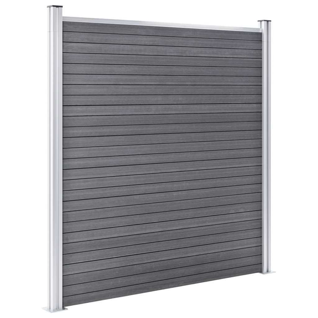 vidaXL Gartenzaun WPC 353×186 cm Grau