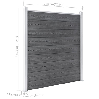 vidaXL Gartenzaun WPC 353×186 cm Grau