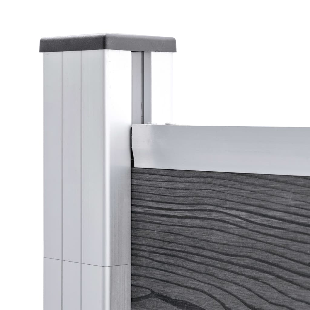 vidaXL Gartenzaun WPC 526x186 cm Grau