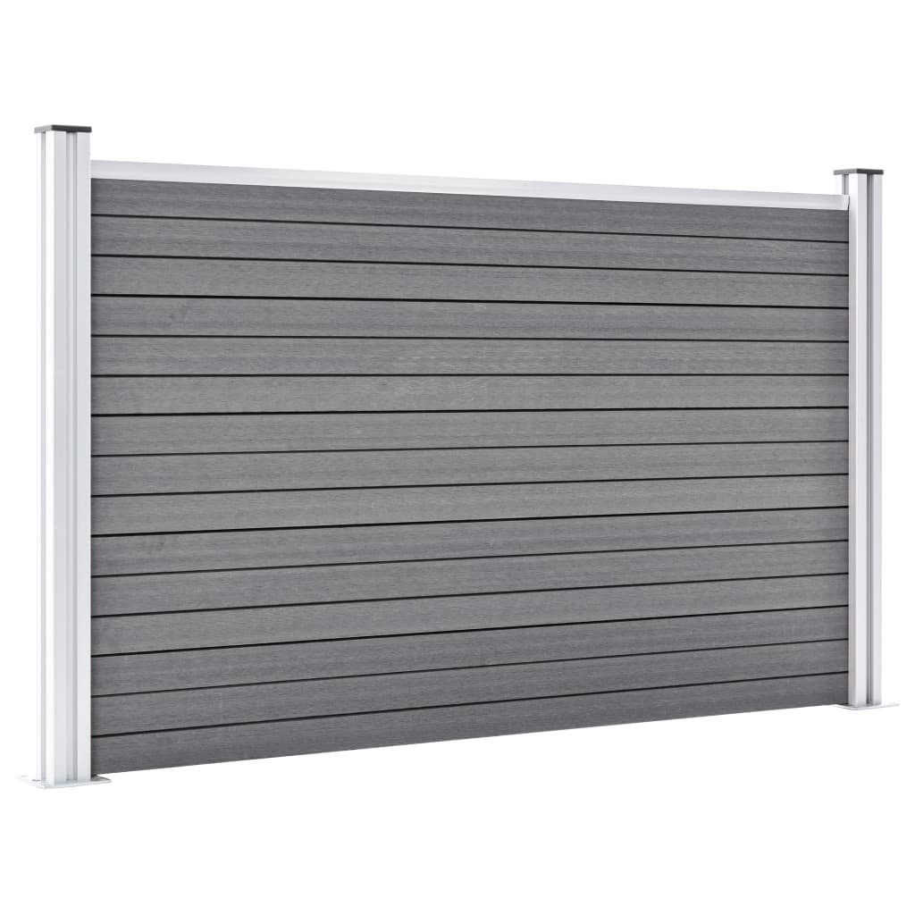 vidaXL Gartenzaun WPC 699x106 cm Grau