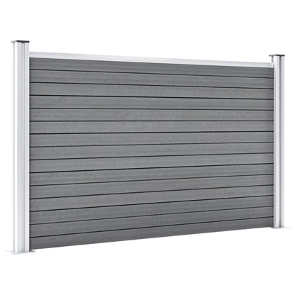 vidaXL Gartenzaun WPC 699x106 cm Grau