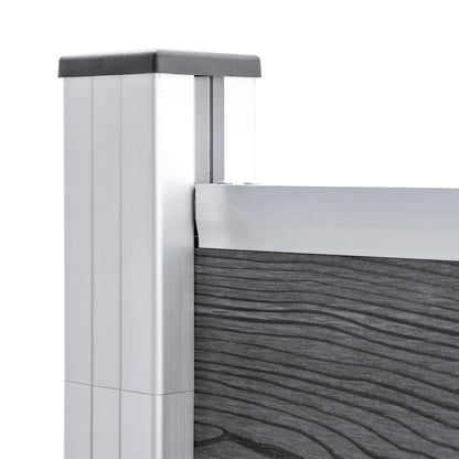 vidaXL Gartenzaun WPC 699x106 cm Grau