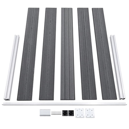 vidaXL Gartenzaun WPC 699x106 cm Grau