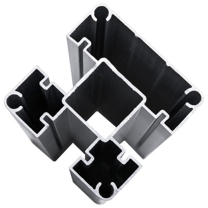 vidaXL Gartenzaun WPC 699x106 cm Grau