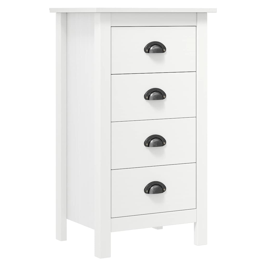 vidaXL Sideboard Hill Weiß 46x35x80 cm Massivholz Kiefer