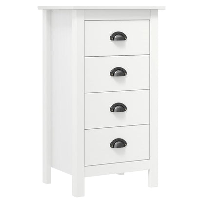 vidaXL Sideboard Hill Weiß 46x35x80 cm Massivholz Kiefer