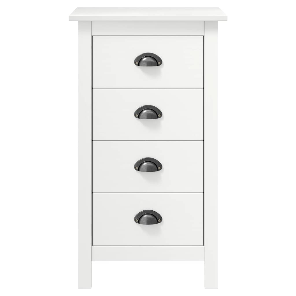 vidaXL Sideboard Hill Weiß 46x35x80 cm Massivholz Kiefer