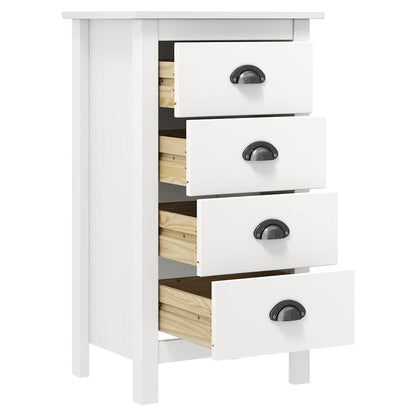 vidaXL Sideboard Hill Weiß 46x35x80 cm Massivholz Kiefer