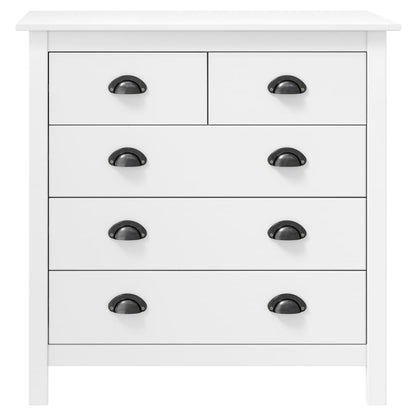 vidaXL Sideboard Hill Weiß 79x40x80 cm Massivholz Kiefer