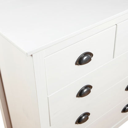 vidaXL Sideboard Hill Weiß 79x40x80 cm Massivholz Kiefer