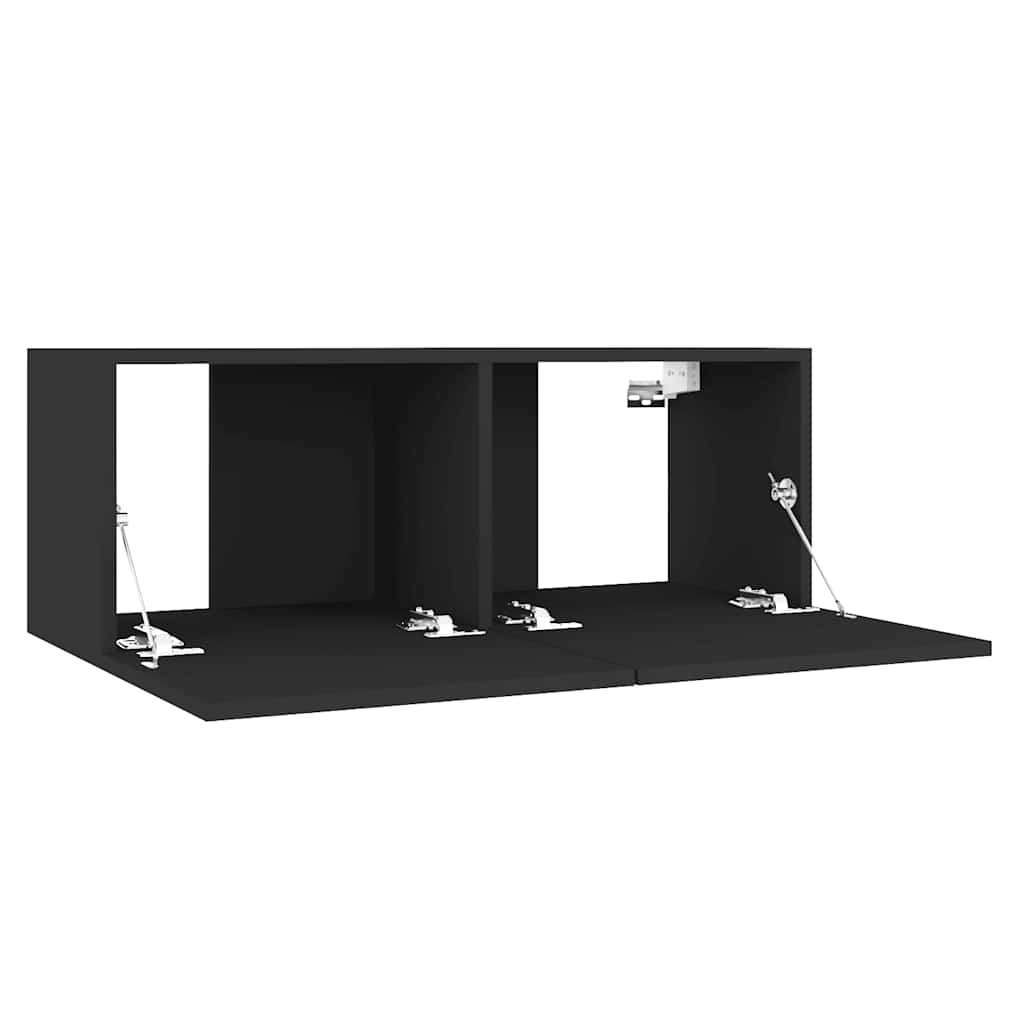 vidaXL Meuble TV Noir 80x30x30 cm Aggloméré