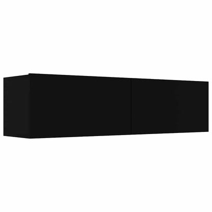 vidaXL Meuble TV Noir 120x30x30 cm Bois d'ingénierie