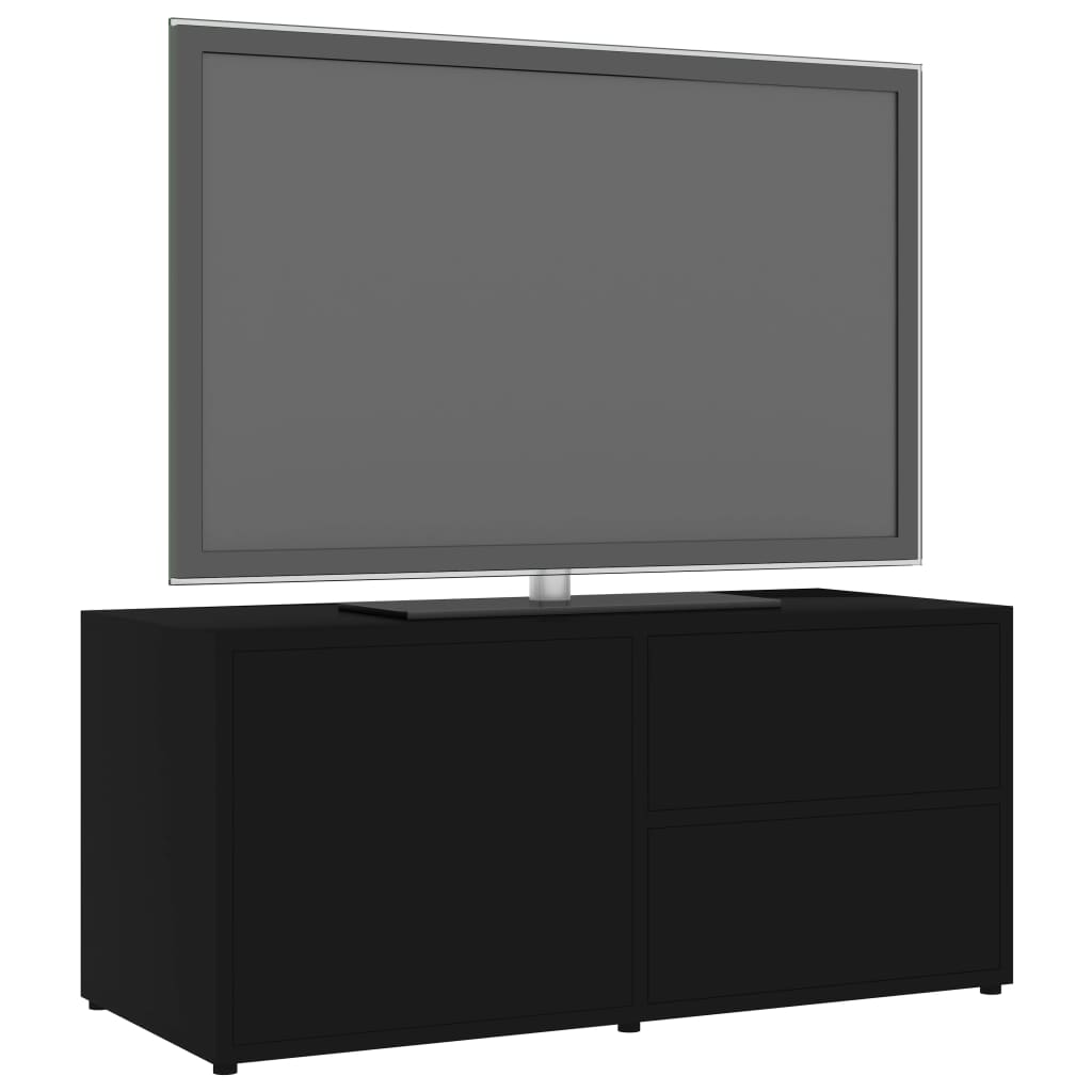 Meuble TV vidaXL noir 80x34x36 cm Bois d'ingénierie