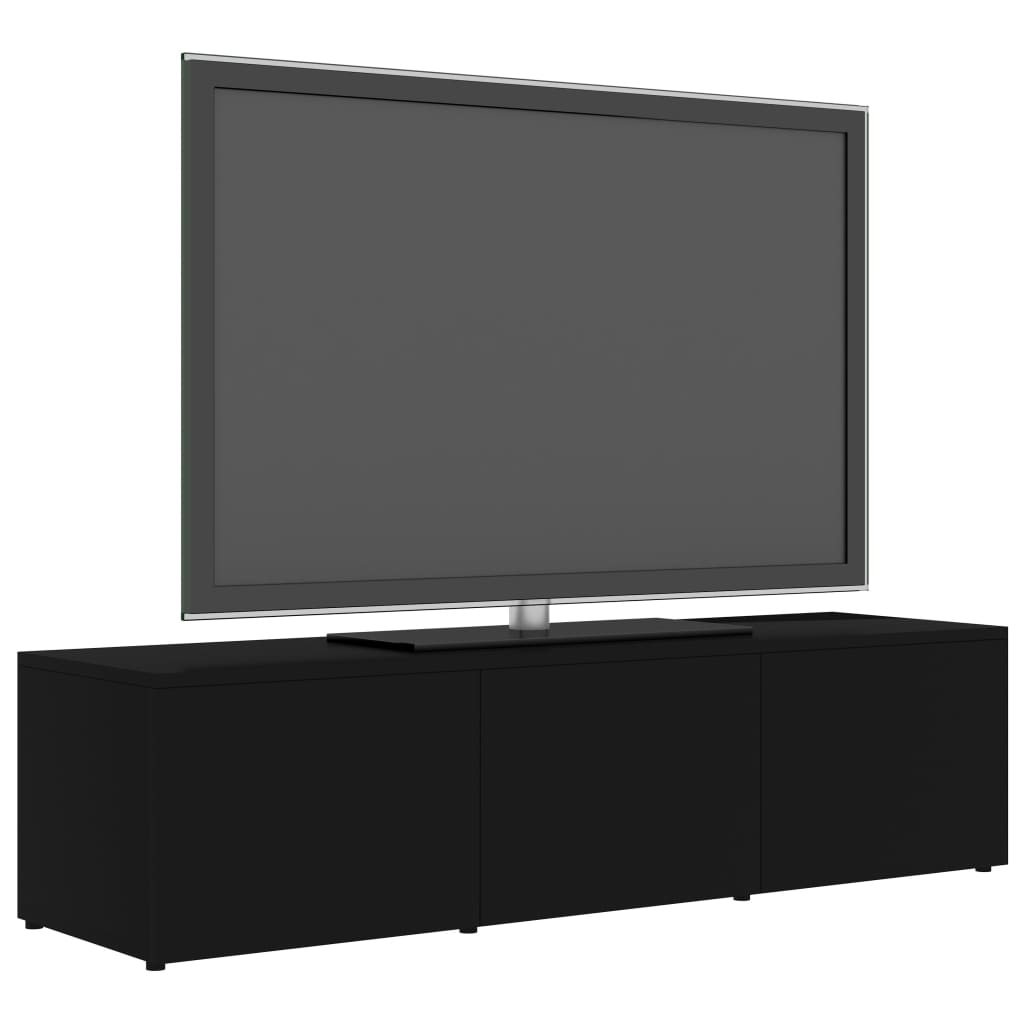vidaXL Meuble TV Noir 120x34x30 cm Bois d'ingénierie