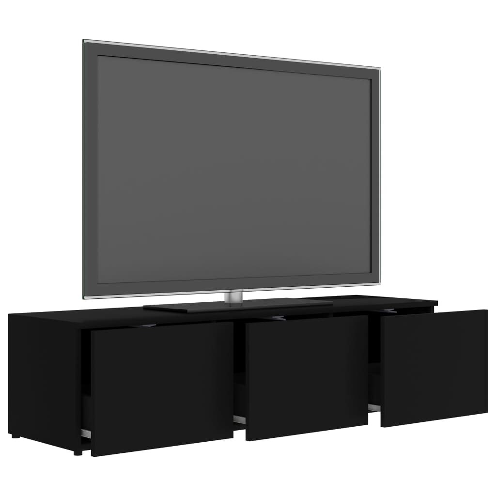 vidaXL Meuble TV Noir 120x34x30 cm Bois d'ingénierie