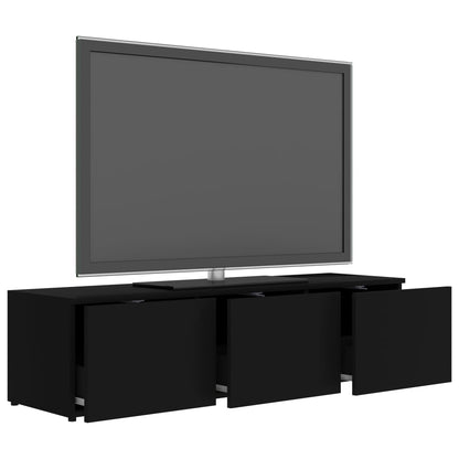 vidaXL Meuble TV Noir 120x34x30 cm Bois d'ingénierie