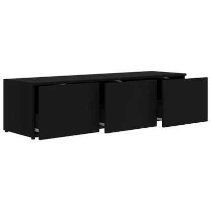 vidaXL Meuble TV Noir 120x34x30 cm Bois d'ingénierie
