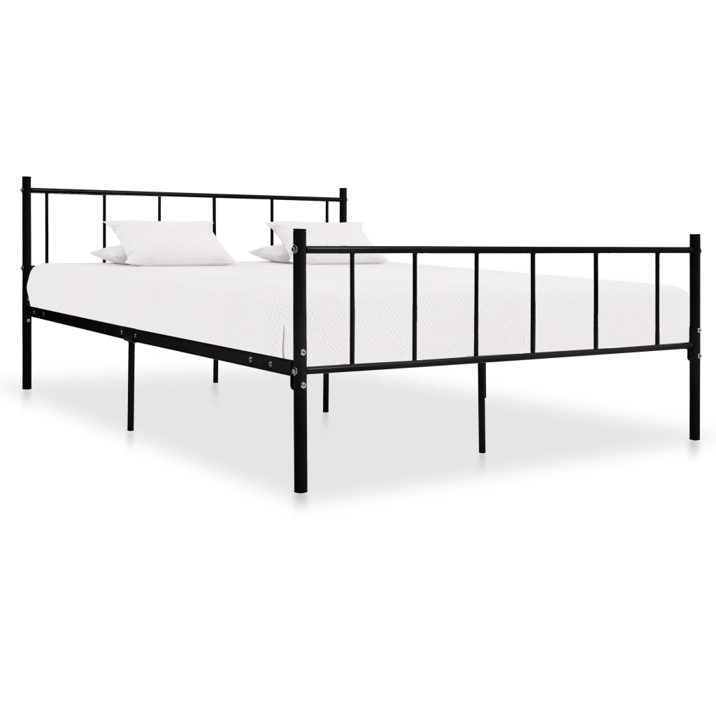 vidaXL Bettgestell Schwarz Metall 180×200 cm