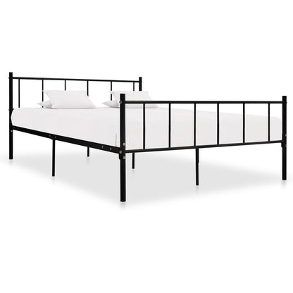 vidaXL Bettgestell Schwarz Metall 180×200 cm
