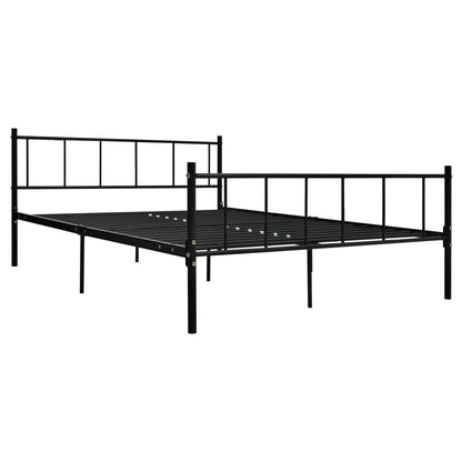 vidaXL Bettgestell Schwarz Metall 180×200 cm