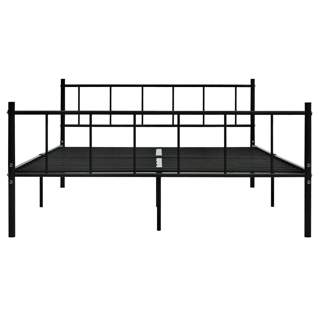 vidaXL Bettgestell Schwarz Metall 180×200 cm