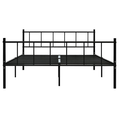 vidaXL Bettgestell Schwarz Metall 180×200 cm