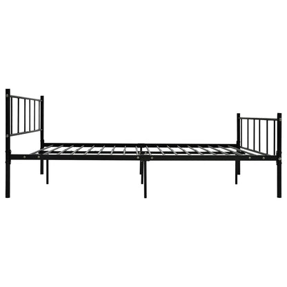 vidaXL Bettgestell Schwarz Metall 180×200 cm
