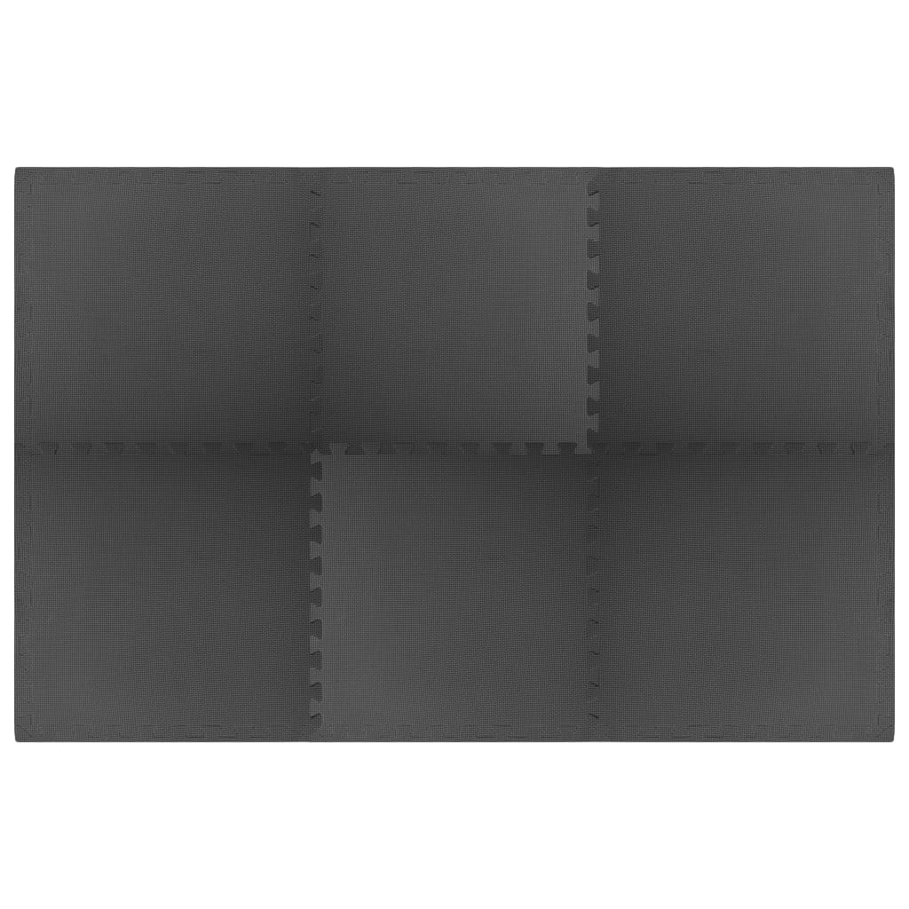 Bodenmatten 6 Stk. 2,16 m² EVA-Schaumstoff Schwarz