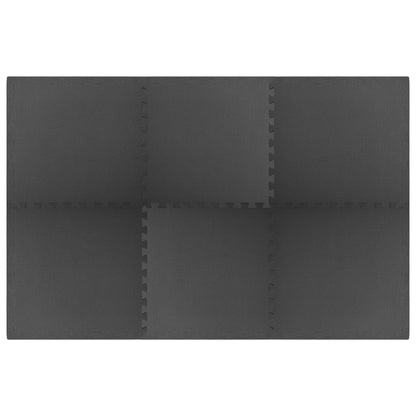 Bodenmatten 6 Stk. 2,16 m² EVA-Schaumstoff Schwarz